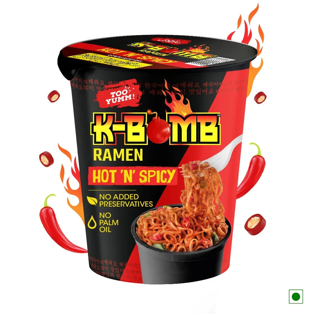K-Bomb Fusion Hot N Spicy Cup Noodles