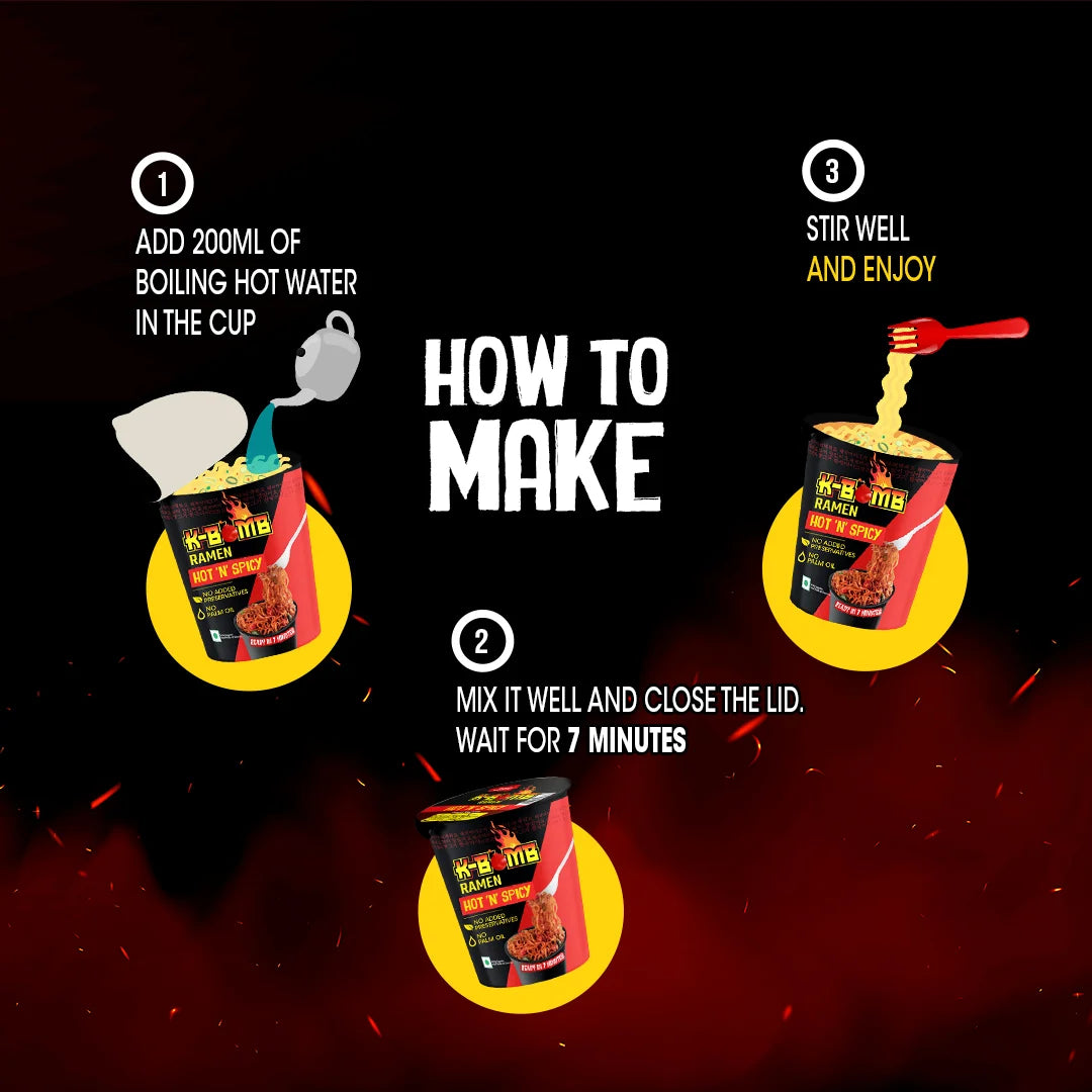 K-Bomb Fusion Hot N Spicy Cup Noodles