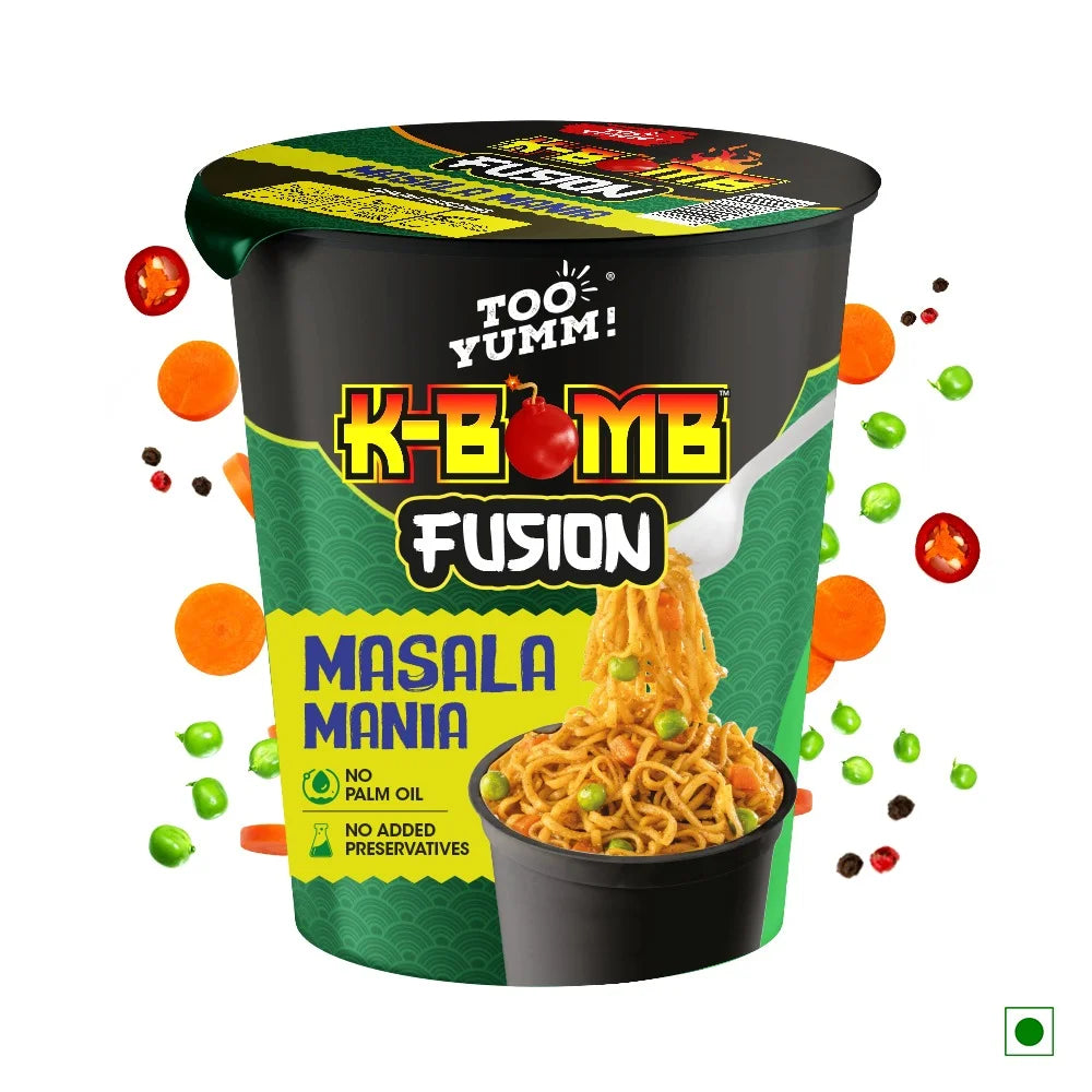 K-Bomb Fusion Masala Mania Cup Noodles